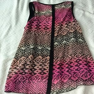 Black with colorful back tank